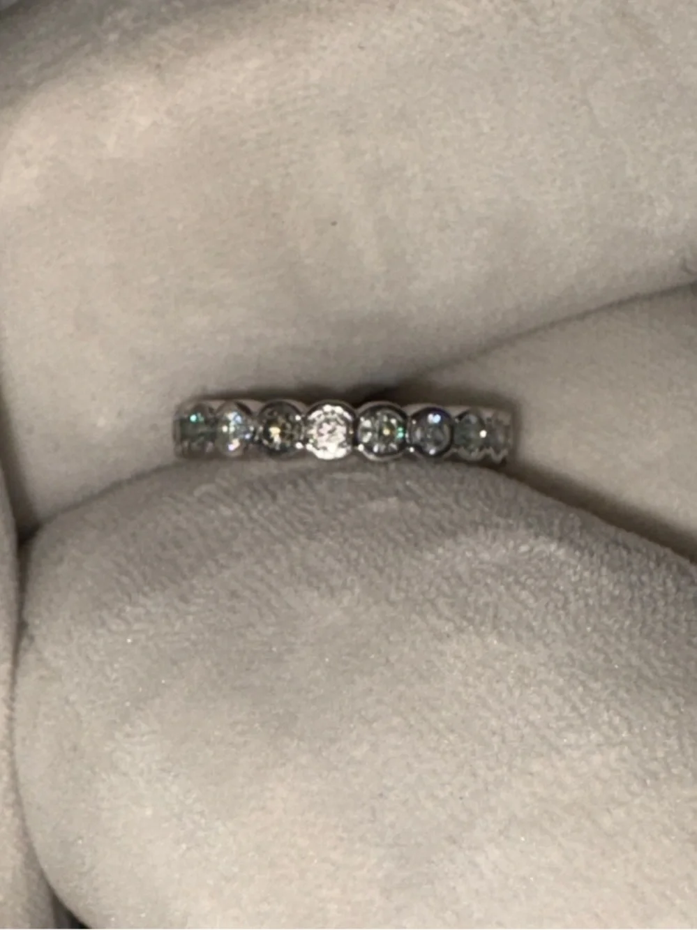 Natural Crushed Ice Diamond Ring